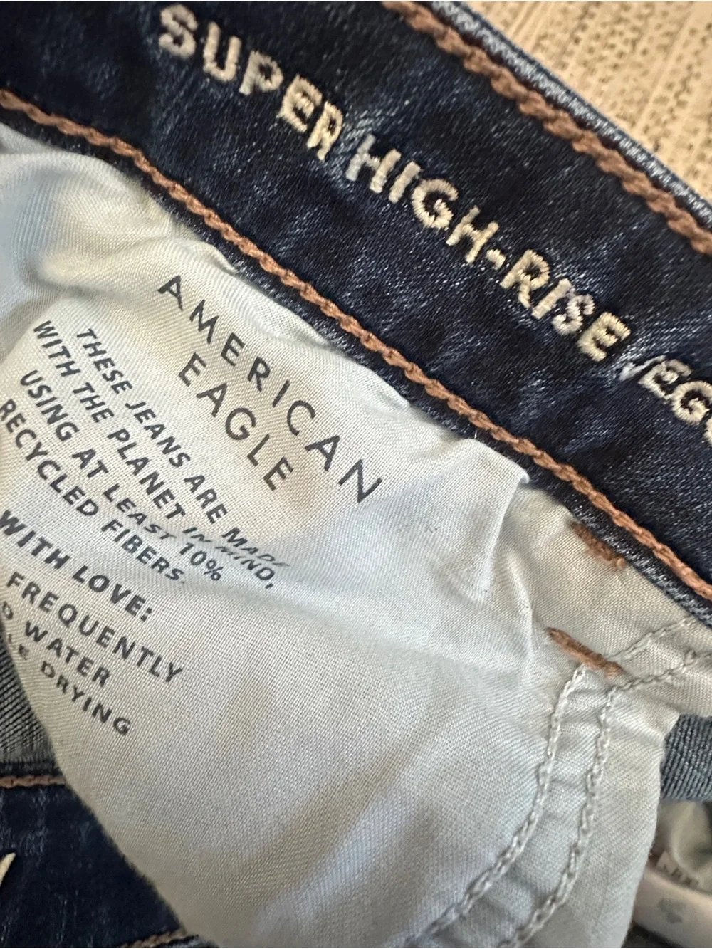 American Eagle Super High‎ Rise Jeggings Womens Size 18 Short